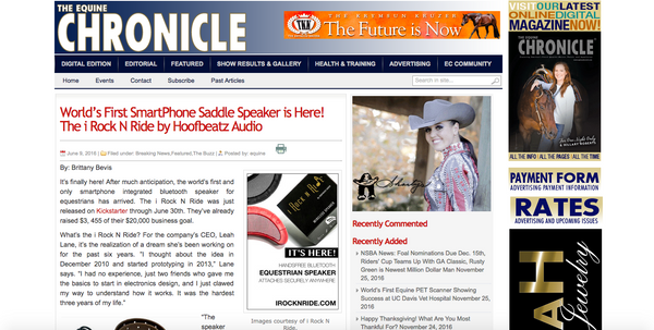 Equine Chronicle Article